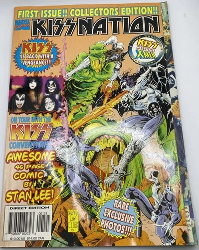 Vintage 1996 Marvel Comics Kiss Nation First Issue Kiss Meets The X-Men. 15