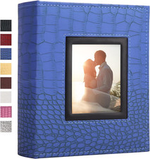 Photo Album for 200 4X6 Photos Leather Cover Extra Large Capacity Picture Book f