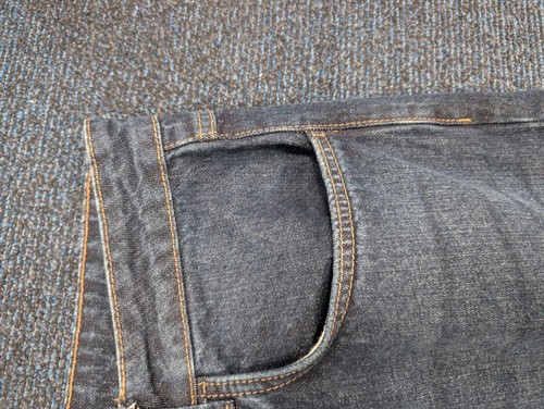 Pantalones de mezclilla Weird Fish para hombre talla 40 cintura 30 patas algodón orgánico azul marino - Imagen 4 de 11