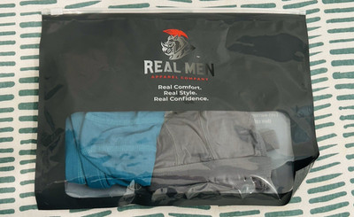 Real Men Apparel Company Modal Thong Underwear 2 Pack Gray/Teal Large B-Pouch