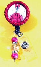 Cancer Id badge holder retractable alligator clip