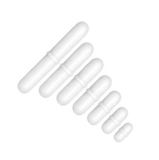 CHSZCHC Magnetic Stir Bar Set,7pcs Lab Type-B Mixed Size PTFE white 