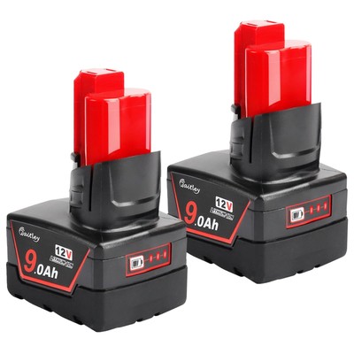 2 Pack 12V 9Ah Replacement Battery Compatible with Milwaukee 12V Power Tools