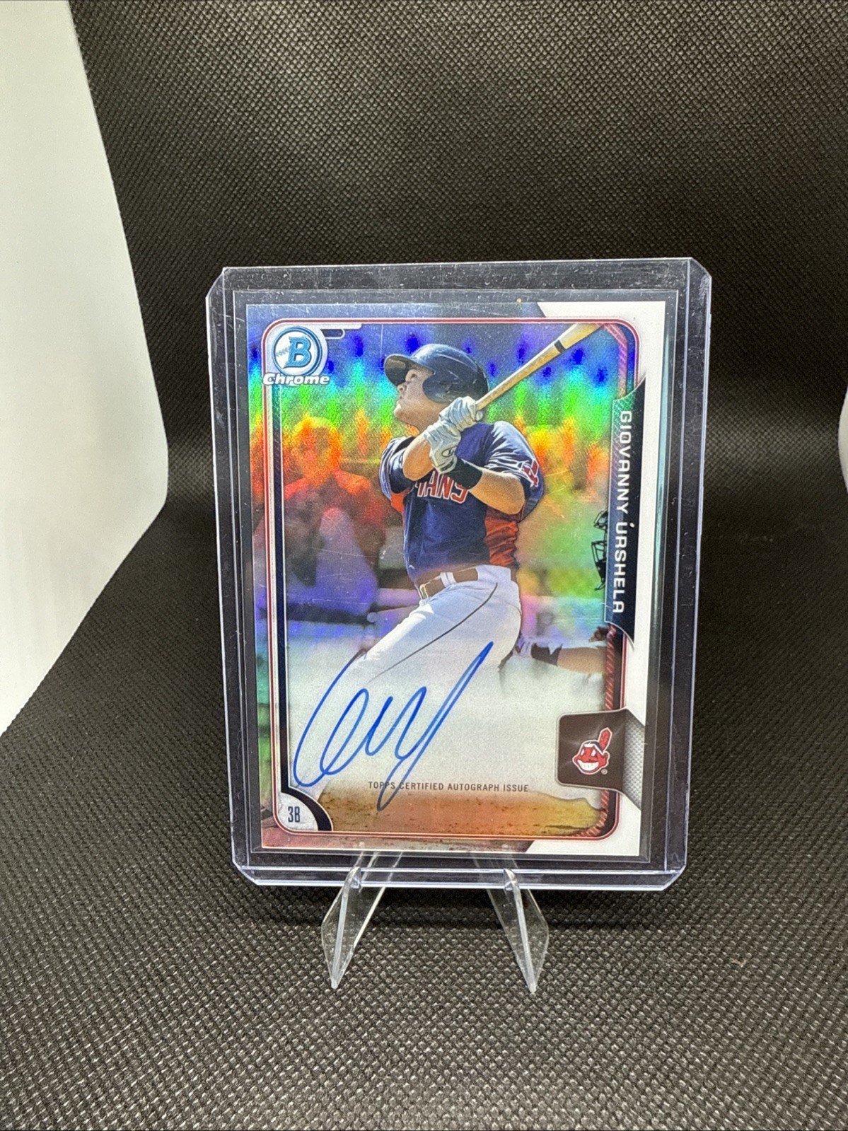 2015 Bowman Chrome Prospects Autographs Gio Urshela Refractor /499 RC Auto