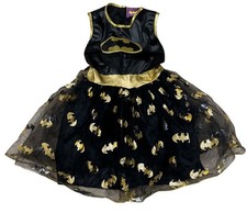 Girls BATGIRL Halloween Costume Tulle Dress Size 4 to 6X See Measurements