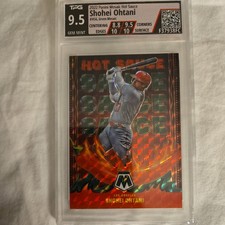 2022 Panini Mosaic Hot Sauce #HS6 Shohei Ohtani Hot Sauce-Green Mosaic TPG 9.5