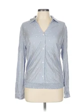 Assorted Brands Women Blue Long Sleeve Blouse L