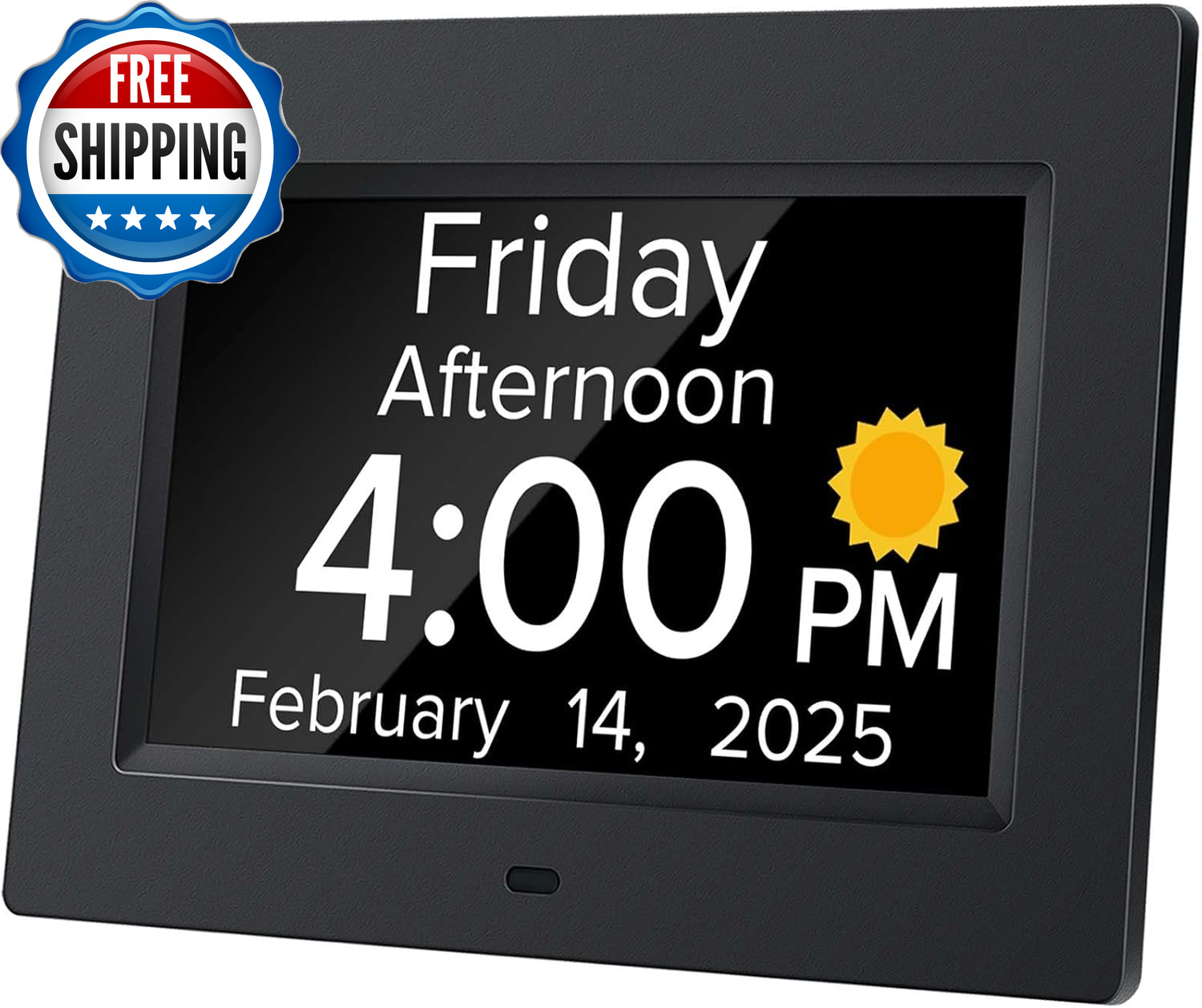 Digital Alarm Clock with Date and Day of Week for Dementia Seniors, Voice Announ