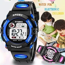 Waterproof Electronic Watch Sports Luminous Week Alarm Display Wristwatch