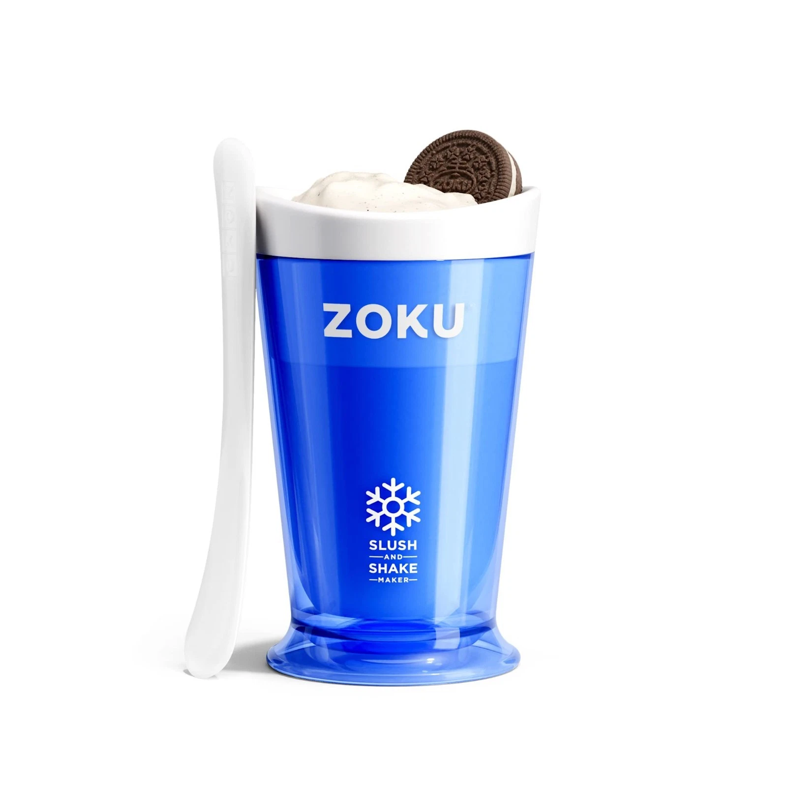 Zoku Slush and Shake Maker Compact Make & Serve Cup w/Freezer Core NEW/Box-Blue