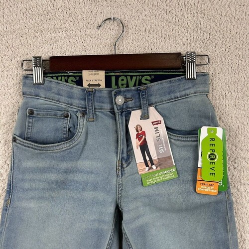 Levi's Jeans Youth 10 Reg 25X26 Blue Slim Fit Eco Performance Adjustable Stretch - Picture 2 of 15