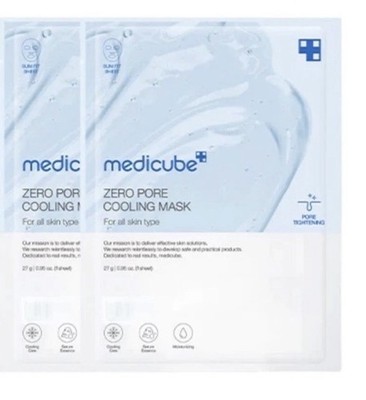 (2) MEDICUBE Zero Pore Cooling Mask, Tighten Pore & Intense Hydration-US SELLER