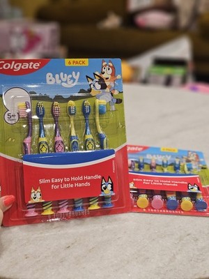 Colgate Bluey Kids Toothbrush 6-Count (2 Pack) | 12 Toothbrushes | Extra Soft