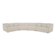 Moe's Home Collection Fraser Modular Sofa Fabric White