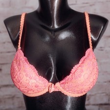 Victoria's Secret Vintage Fairycore Floral Padded Underwire Push Up Bra Pink 34C