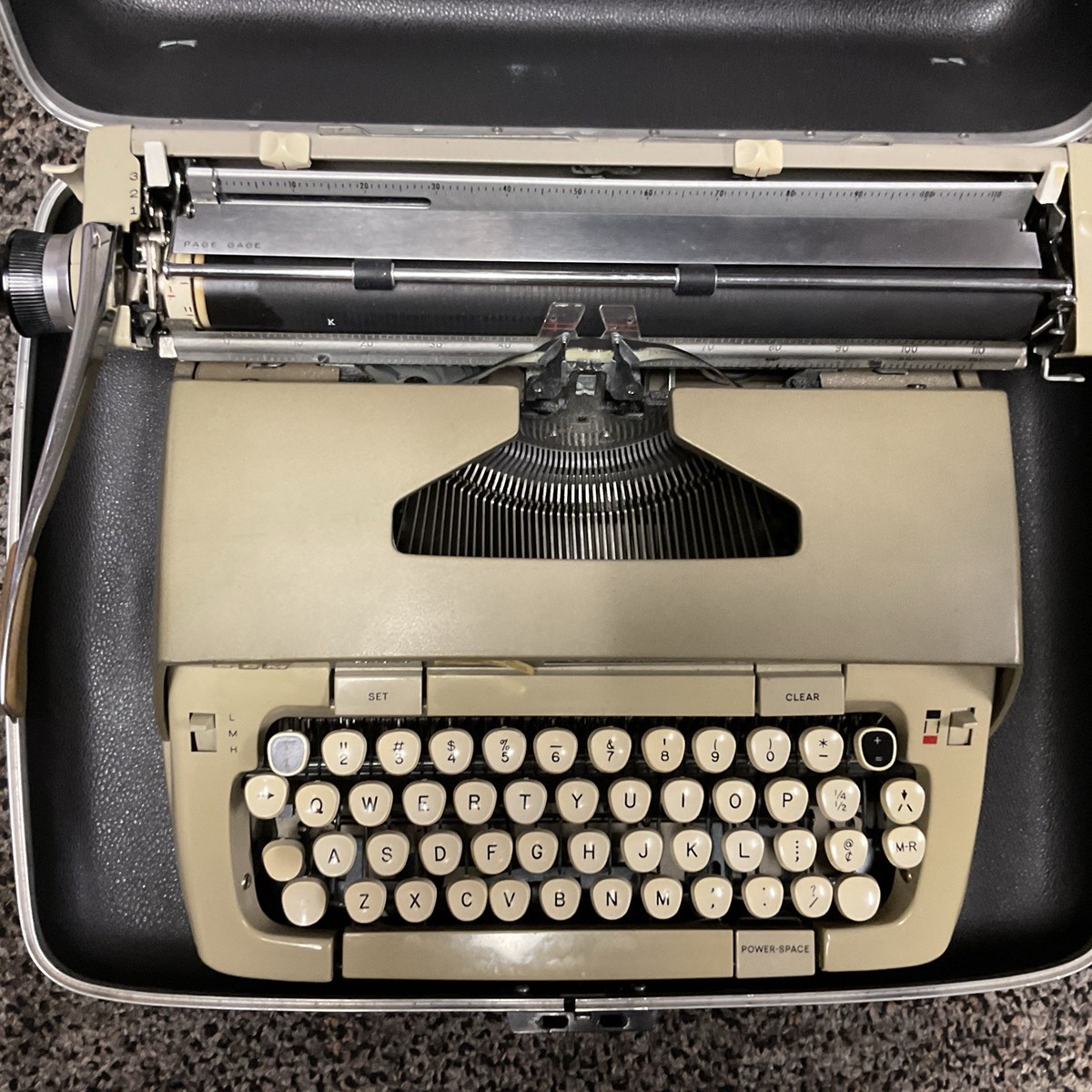 Smith-Corona SCM Green Galaxie Deluxe Vintage Portable Typewriter