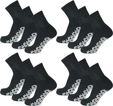 3-12 Pairs Men's Ankle Gripper Non Skid Diabetic Socks Non Binding Loose Fit Top