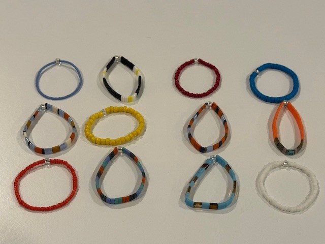 WHOLESALE Lot of 12 New Baby Child Stretch Bracelets-Tila, Seed, Heishi-1.4"