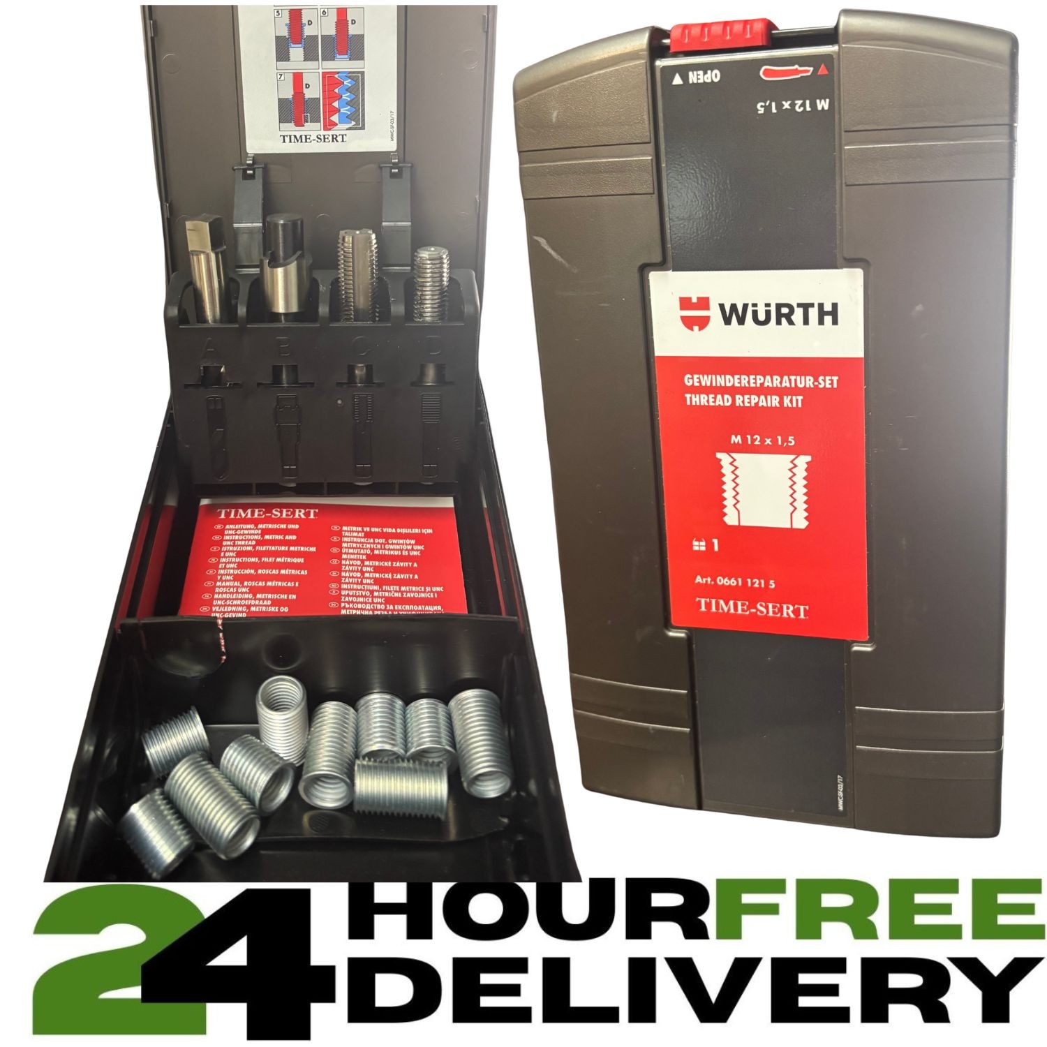 TIME SERT® Würth M12 x 1,5MM Thread Repair System Kit - M12  Inserts 06611215
