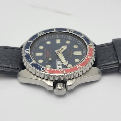 Citizen 4-824199 Pepsi Bezel 8200A Automatic Divers Men's Watch | eBay