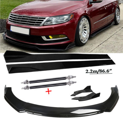 Front Bumper Lip Spoiler Diffuser Splitter Rear For Volkswagen CC 2009-2017 Bod