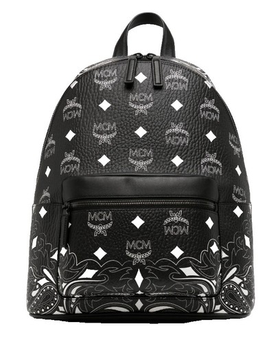 MCM Aren Sling Bag Visetos Black Canvas and Leather Trim  display picture 1