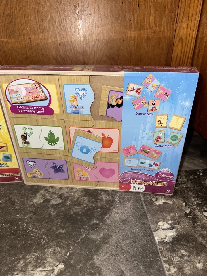 Disney Junior Wooden Puzzle Lot of 2 Set Mickey Mouse and princess games puzzles - Image 3 of 4