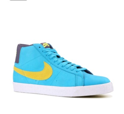 Nike SB Blazer High Top Aquamarine Size 8.5  Blazer Blue Purple Suede 2009