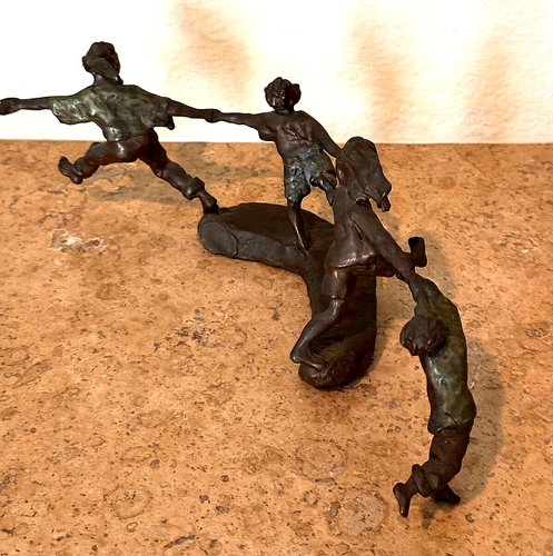 Mark Hopkins Signed Numbered Bronze Sculpture CRACK THE WHIP #600/950 1998 MINT! - Picture 12 of 13