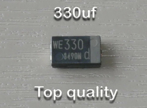 2x Capacitor 330uF 2v SMD LOW ESR Aluminium polymer MacBook kernel NecTokin