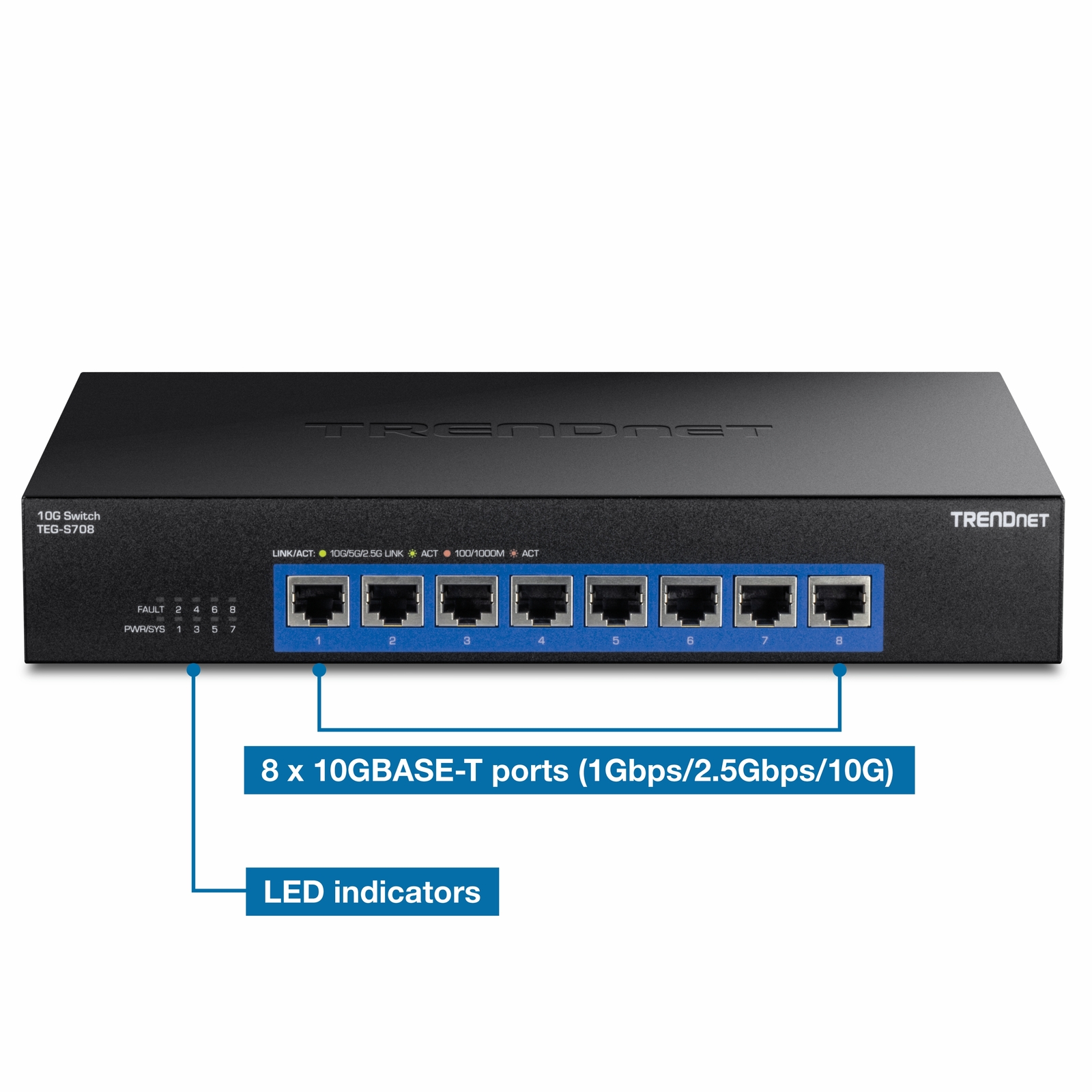 TRENDnet 12-Port 10G Layer 2 Managed SFP+ Switch – TL2-F7120 Für KMU-Netzwerke