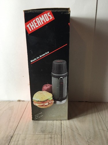 Vintage kompakte Quart massive Stahl Metall Thermoskanne - Bild 2 von 12
