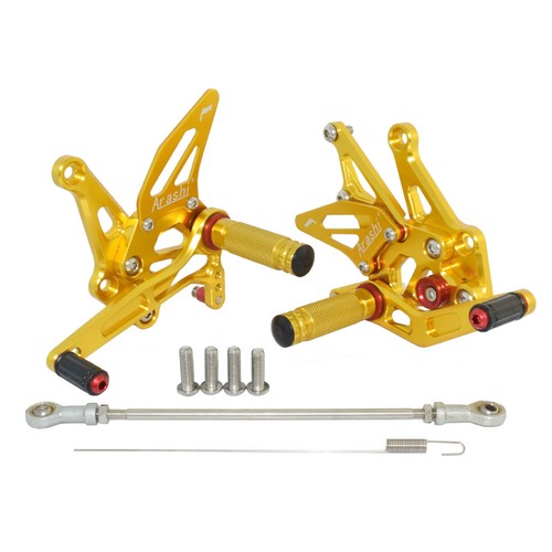 Oro kit pedane arretrate regolabili rearset per KAWASAKI Z1000 ZR1000 2011-2017 - Picture 2 of 6