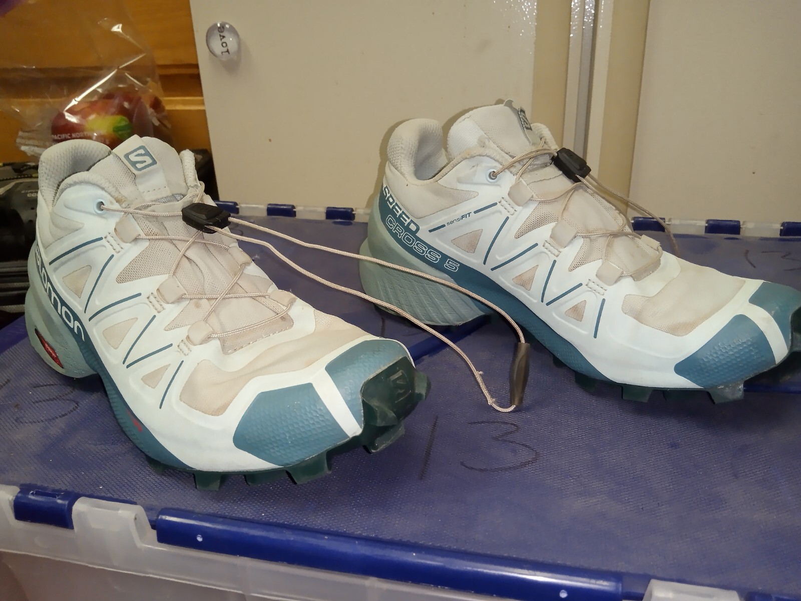 Scarpe da trekking Salomon Speedcross 5 da donna taglia Us 6 5 trail running blu acqua