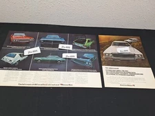 2 Vintage 1971 AMC RAMBLER ADS Original Print Ad AMBASSADOR