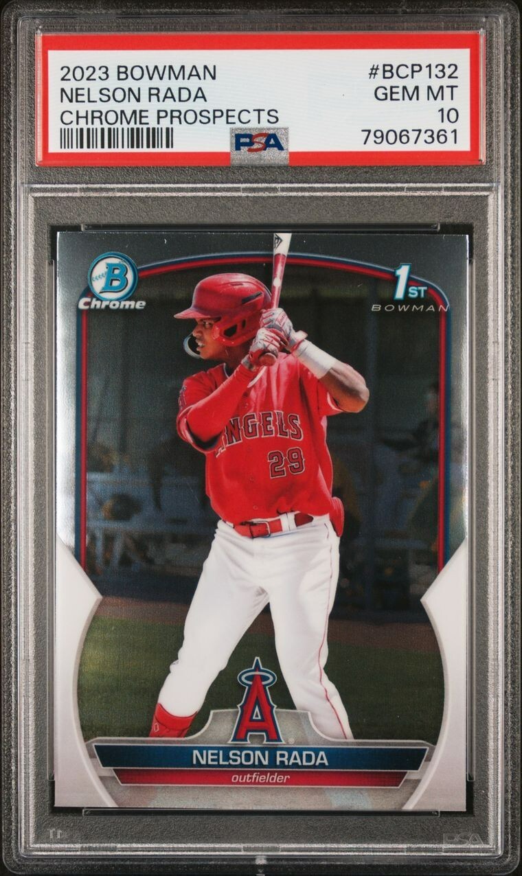 2023 Bowman Chrome Nelson Rada RC 1st Prospect BCP132 PSA 10 GEM MINT