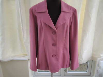 Debenhams Classic Blazer Jacket rose pink Lined size 16 fully lined