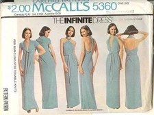 Vintage McCalls 5360 70s Infinite Dress Sewing Pattern Misses Size Hips 32-38