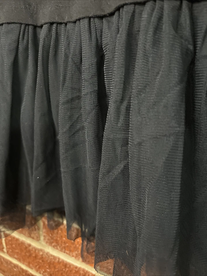 Скутер коричневый девочек платье со стразами тюль черный 7-8 - Изображение 4 из 4