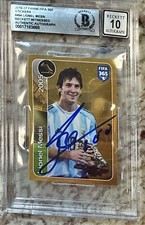 2016-2017 PANINI FIFA 365 STICKER  LIONEL MESSI AUTO ON-CARD BGS 10 AUTO - A1476