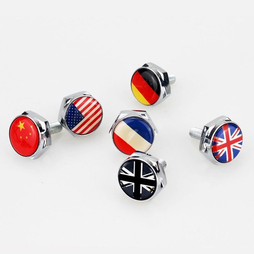 Car Auto Front Rear License Plate Screws Bolt Cap Badge Styling Logo For All Car - Bild 3 von 7