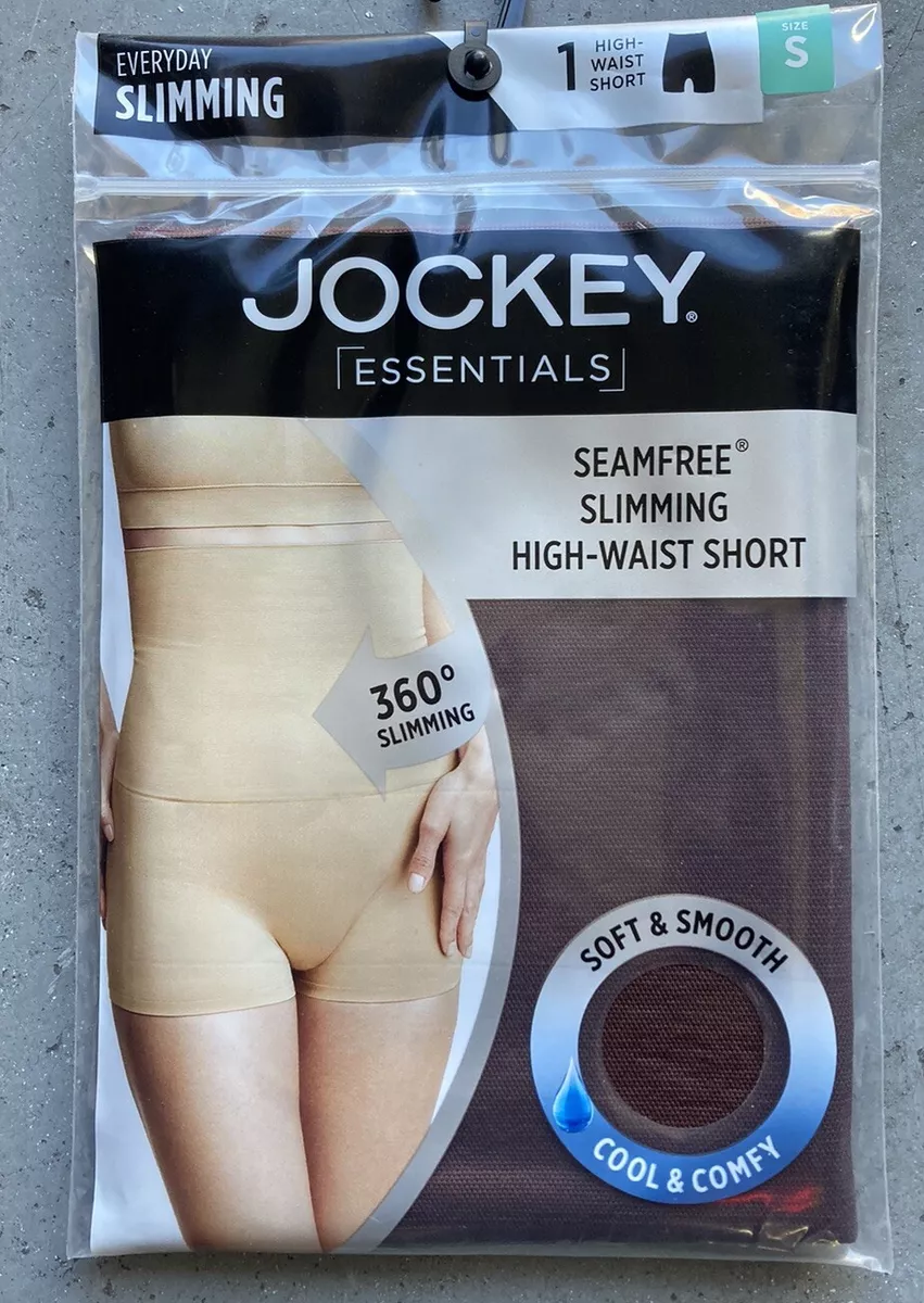 Womens Jockey Essentials Slimming Cool Touch High-Waist ShorT BLACK SIZE- SMALL