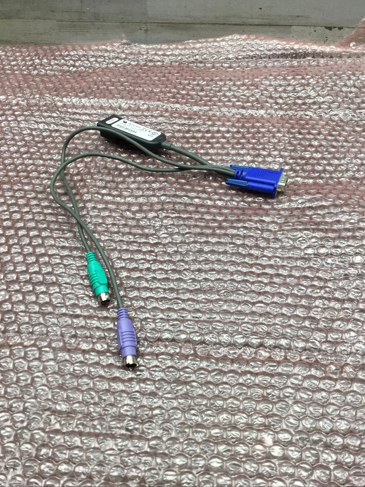 Used Avocent Modular Server KVM Switching Adapter AVRIQ-PS2 Network VGA Cable - Image 2 of 4