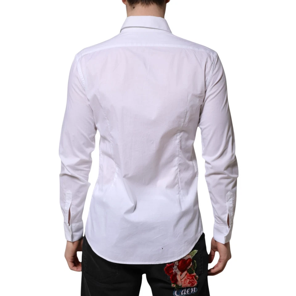 GRIS DANIELE ALESSANDRINI Camisa Blanca Mangas Largas Vestido Hombres 40/US15.75/M 170usd Foto 3 de 4