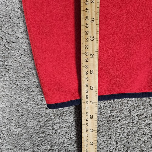 Vineyard Vines Jacket Youth Large Red Blue Fleece Pullover 1/4 Zip Preppy - Picture 9 of 11