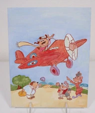 Animals and Airplanes Oil Painting 10 x 8