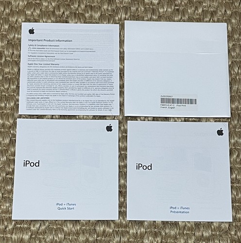 Apple Original iPod 5th Gen Video Instructions Mint