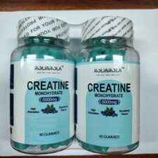 Creatine Monohydrate Gummies, Blueberry Flavored Creatine Gummies, High Strength