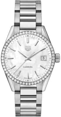 TAG Heuer Carrera Diamond MOP Dial 36mm Stainless Steel Watch WBK1316.BA0652
