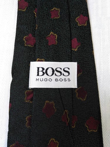 HUGO BOSS 100% SEDA CORBATA NECKTIE HECHA EN ITALIA - Imagen 5 de 5